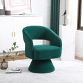 Swivel Accent Chair Armchair Round Barrel Chair in Fabric for Living Room Bedroom Green