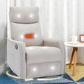 cinkehome Swivel Rocker Recliner Chair with Heated Massage Rocking Reclining Chairs for Nursery Small Spaces High Back Side Pocket