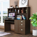 Home Office Computer Desk with HutchWalnut