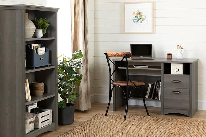 South Shore Gascony Desk Gray Maple