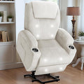 Flamaker Power Lift Recliner Chair Electric Lift Recliner for Elderly Power Lift Recliner Chair with Cup Holders Side Pockets for Living Room (Corduroy Beige)