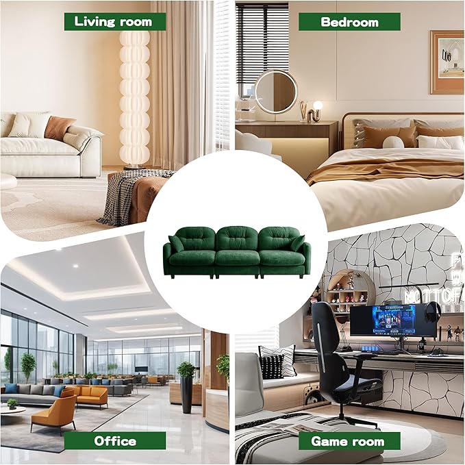 107'' Chenille Modular Sectional Sofa Ultra-Soft Comfort Memory Foam Cloud Couch with Pillows Sectional Couches for Living Room