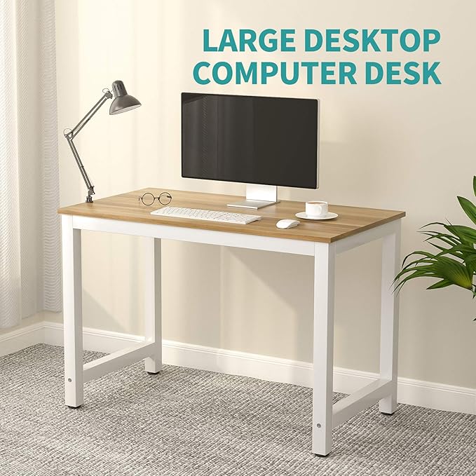 43”Large MDF Computer Office Desk PC Laptop Table Study Work-Station Home Office Furniture Wood