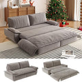 73.2 Queen Pull Out Sofa Bed Pullout Sofabed 3 in 1 Convertible Sleeper Couch Velvet Loveseat Futon with 2 Soft Pillows for Living Room Apartment Small Space