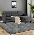 L Shaped Sectional Couch Convertible Sleeper Sofa Bed with Reversible Chaise Lounge Sectional Cloud Couch for Apartment Small Couches for Small Spaces Dark Gray