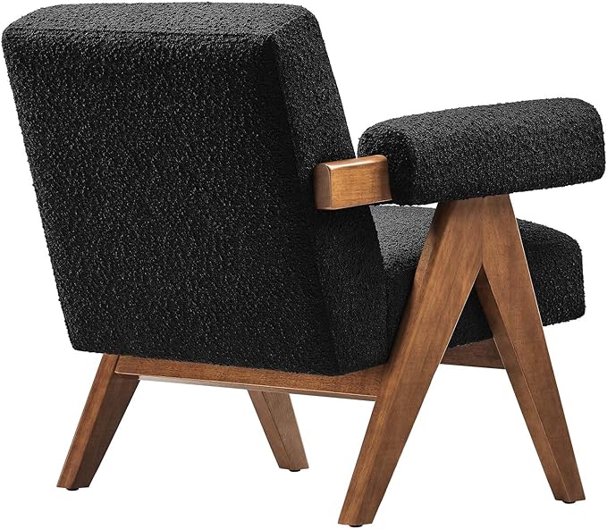 Modway EEI-6502-BLK Lyra Boucle Fabric Armchair Black