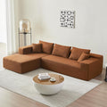 104.3'' L Shaped Sofa Sherpa Fabric Sectional Sofa 3 Seat Modern Upholstered Corner Couch with 2 Pillows Left Hand Lounge for Living Room Office