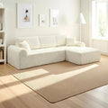 109-Inch L-Shaped Right Facing Boneless Corner Sofa 2 PCS Modular Sectional Cloud Sofa Couch with Chaise Lounge and Toss Pillow Corduroy Boneless L-Shaped Couches