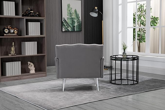 Accent ChairLiving Room Chair Leisure Single Sofa with Acrylic feet