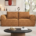 76.4 Cloud Loveseat Sofa Deep Seat Couch with Pillows Modern Comfortable Upholstery Boneless Sofa 1 Piece for Living Room Bedroom Apartment Removable CoverNo Assembly Required Orange