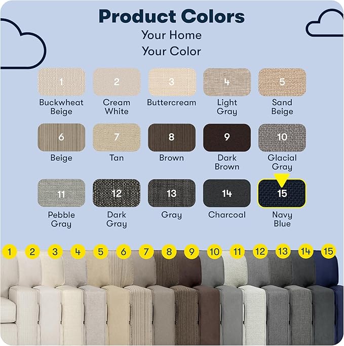 Serta Palisades 61 Track Arm Sofa Easy Care Polyester Soft Pillow Back Pocket Coil Seat Cushions Removable Covers Loveseat or Couch for Small Spaces Living Rooms or Bedrooms Navy Blue