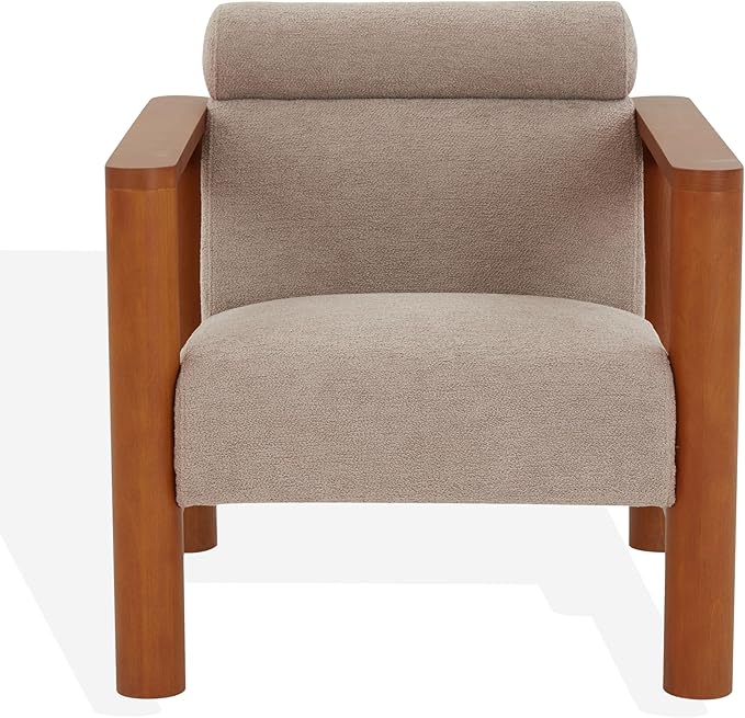SAFAVIEH Couture Collection Nikolas Light Brown/Natural Boucle Accent Chair