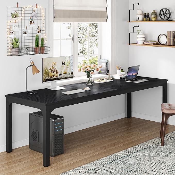 Tribesigns 78.7 Inches Extra Long Computer Desk 2 Person Desk Double Long Desk Workstaion for Home Office