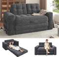 Convertible Sofa Bed 2 in 1 Boneless Couch Bed with 2 Pillows Corduroy Pull out Couch Folding Sofa Bed with Deep Seat Small Loveseat Sleeper Sofa Bed in a Box for Small Spaces No Assembly Required