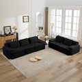 KIGOTY Modular Sectional Sofa Set 5 Pcs Comfy Cloud Sectional Couch with Deep Seat Modern Boneless Couch for Living Room No Assembly RequiredBlack