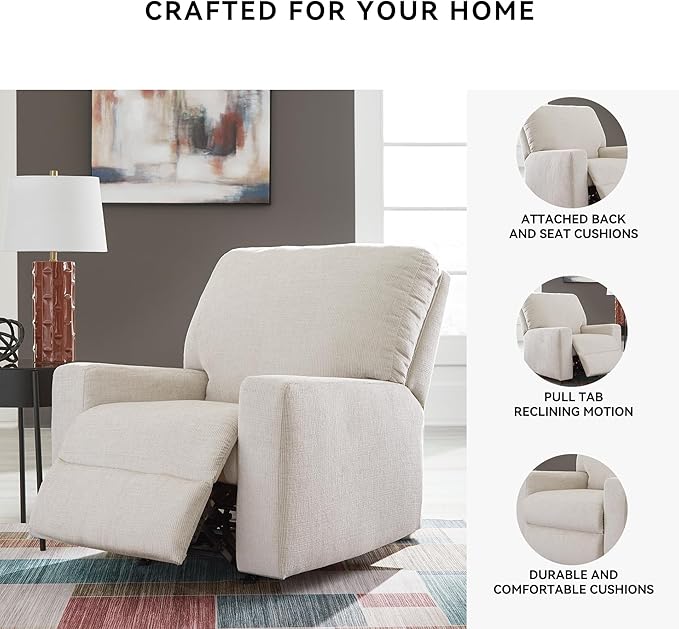Signature Design by Ashley Aviemore Casual Rocker Recliner Light Gray