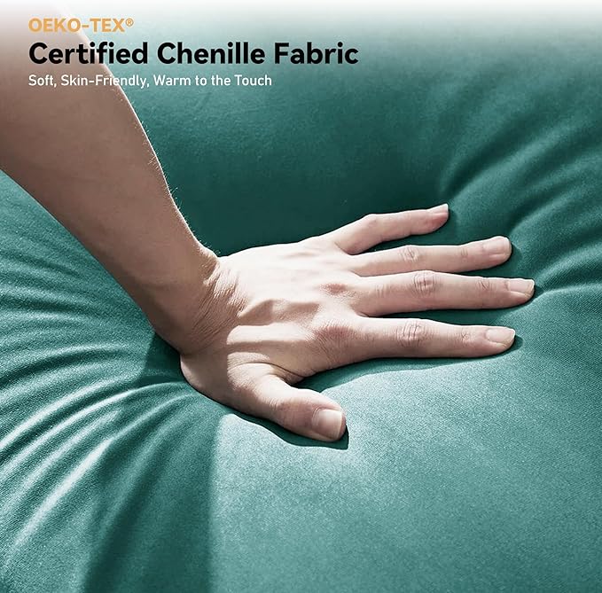Brelice Loveseat Sofa 47 Velvet Couch for Bedroom Convertible Wooden Tray &amp Ergonomic Armrest for Small Space Apartment Living Room Home Office Easy Assembly Green