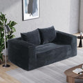 TeQsli Loveseat Sofa 71 Foam Sofa in a Box Plush Corduroy Deep Seat Couch No Assembly Needed Modern Sofa for Compact Living Rooms Apartments and Offices