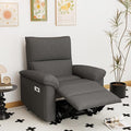 KEIKI Wall Hugger Recliner Chair Zero Wall Electric Recliner Chairs with USB Port Electric Recliner for Living Room Fabric Reclining Armchair for Small Space Dark Gray