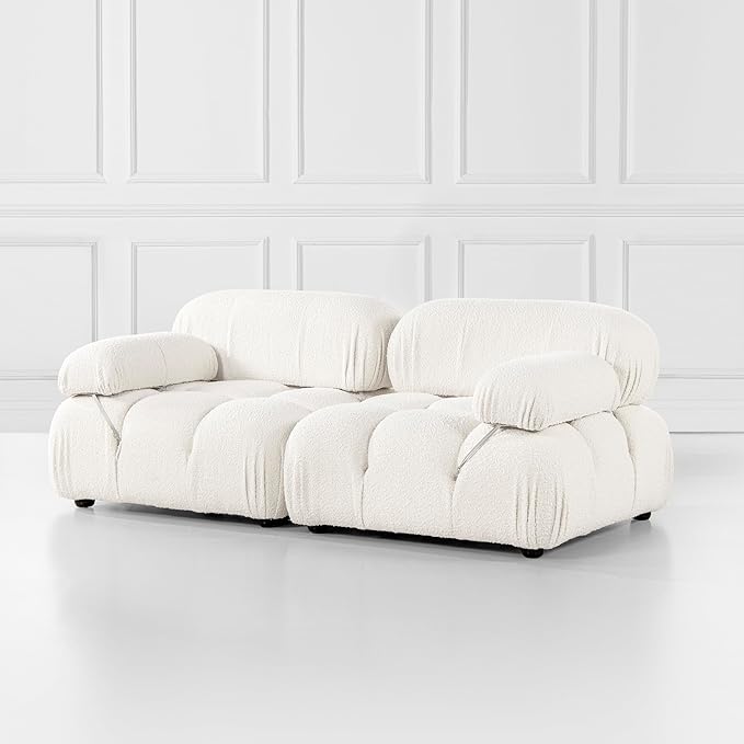 Jennifer Taylor Home Marcel 72.5 Bubble Modular Modern 2-Piece Loveseat Sofa