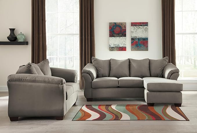 Signature Design by Ashley Darcy Casual Plush Loveseat Grayish Brown