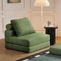 Folding Sofa Bed 3-in-1 Convertible Sleeper Chair Bed with Pillows Foldable Floor Couch with High-Density Foam Futon Small Boneless Couch for Living Room Bedroom Lounge Single Green