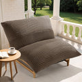 Oversized Comfy Cloud-Like Accent Chair Extra-deep Seat Bean Bag Chairs Convertible Stuffed Bean Bag Cushion with Removable Washable Cover Brown