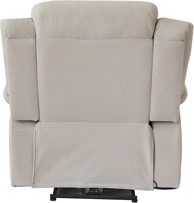 Power Recliner Chair Recliner for Adults Upholstered Soft Fabric Reclining Sofa Chair for Living Room (Gray)