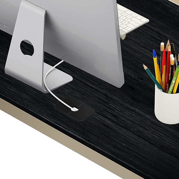 SHW 55 x 60 Inches Commercial-Grade L-Shape Corner Office Computer Desk Espresso