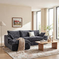 103”Modular Sectional SofaUpholstered Boneless Couch for Living Room BedroomModern Modular L-Shaped Chaise CouchCloud Sectional Sofa with Deep Seat (BlackLeft Facing Chaise)