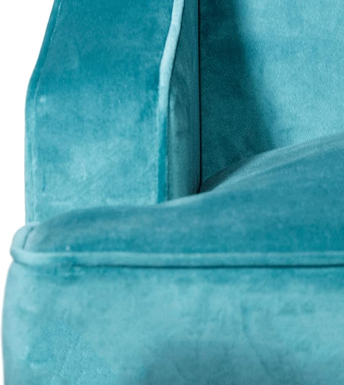 Homepop Home Decor | Upholstered Classic Swoop Arm Accent Chair | Accent Chairs for Living Room &amp Bedroom | Decorative Home Furniture Velvet Teal