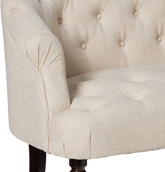 Rosevera C18-1 (1-B) Garner Chesterfield Settee Loveseat Beige