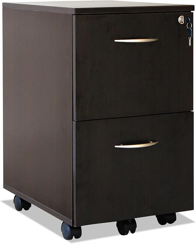Alera SedinaAG Series Mobile File/File Pedestal 15-3/8w x 20d x 26-5/8h Espresso