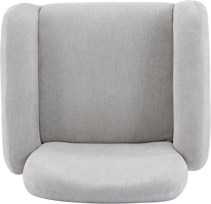 Christopher Knight Home Audrey Modern Fabric Upholstered Accent Chair Living Room Low Profile Fabric Armchair Wooden Comfy Reading Chair Soft Seating Single Lounge Sofa Light Grey