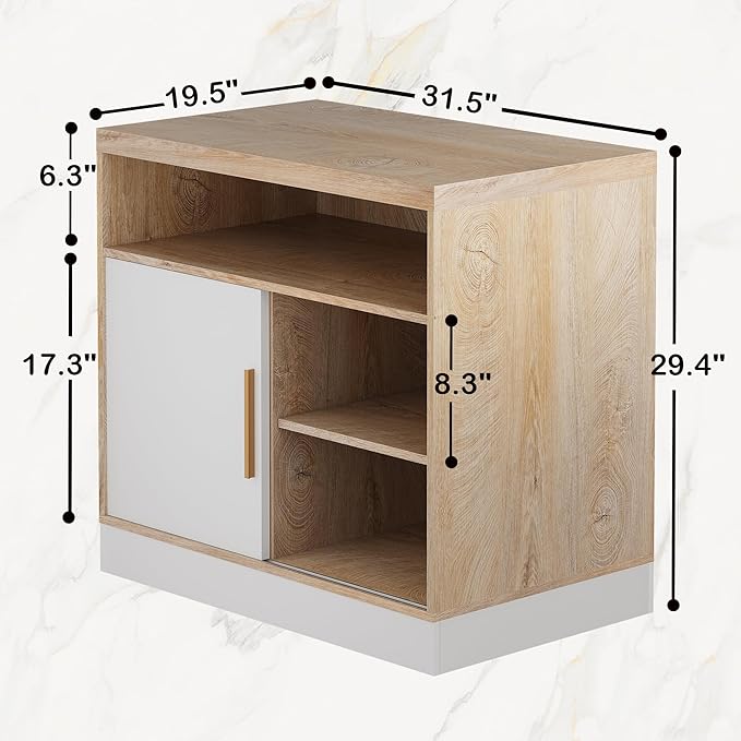 Electric Standing Desk with Storage Cabinet Adjustable Height Executive Desk with Credenza Home Office Workstation with A Engineered Wood 1.18 Solid Desktop White Walnut