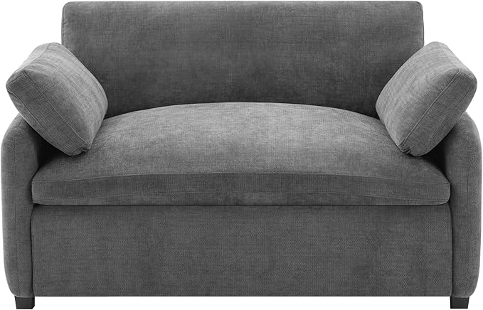 50 Oversized Accent Armchair Candy Color Single Sofa Chair with Thickness Cushions Modern Chenille Upholstered Cozy Lounge Armchair with Extra Wide Deep Seat and 2 Pillows for Living Room Bedroom