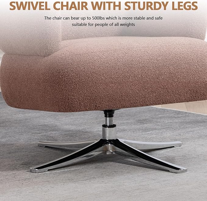 360 Swivel Recliner Chairs for Adults Lazyboy Recliner Chair with Adjustable Backrest and FootrestChenille Small Recliners for Small Spaces Living Room Bedroom (Red)