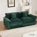 81.9 Modern Love Seat Sectional Couches for Living Room Green Chenille Comfy Cloud Sectional Couch Modular Loveseat Sofa Set for Living Room Sofas para Sala Cozy Couches (Green 2+0 Set)