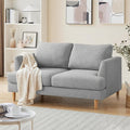 Loveseat Sofa 56 Small Couches for Small Spaces Mid Century Love Seat Couches for Living Room Upholstered 2-Seater Couch for Bedroom Apartment Grey
