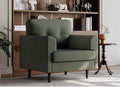 38 Modern Single Sofa Linen Upholstered Armrest Accent Chair with High-Density Foam &amp Fixed ArmrestsComfortable Armchair Upholstered Reading Chair for Living Room Bedroom &amp OfficeGreen