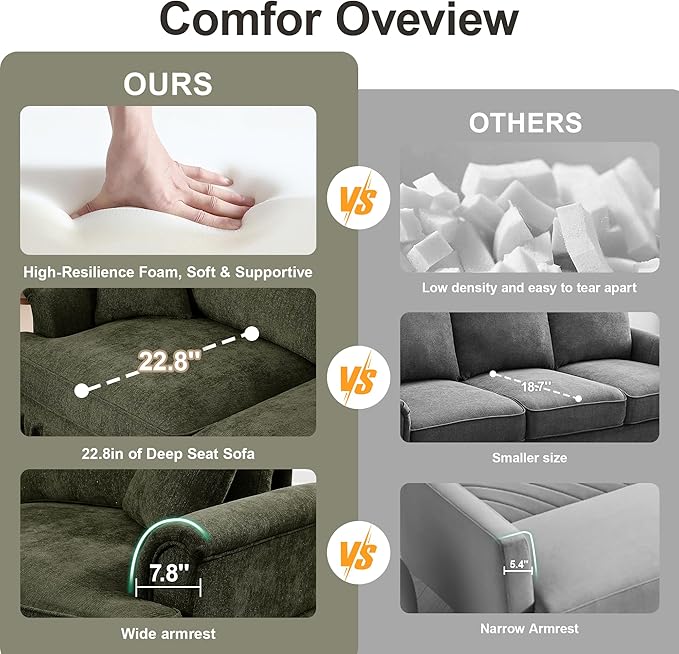 KEIKI 137 4Seat Modular Velvet Sofa Couch for Garden Home Small Space Style Conscious Nature Lovers Warm Inviting Comfy Supportive Rest Space Elegant Premium Premium Design Green
