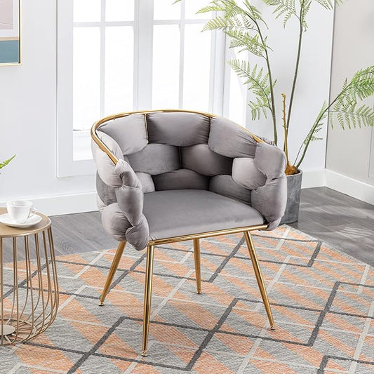 Modern Velvet Accent Chair Single Sofa for Bedroom Living Room Dorm Room