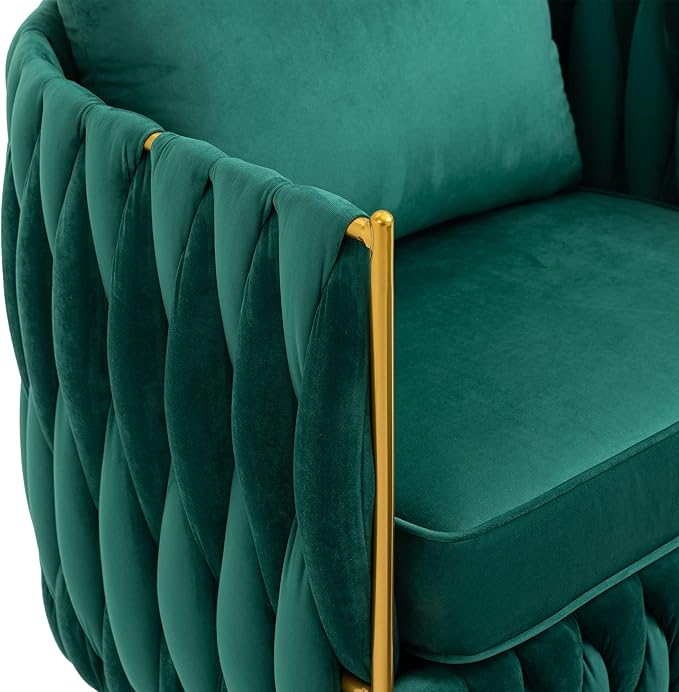 Accent Chair with Storage Ottoman Chair Tufted Barrel Chair Set Arm Chair for Living Room Bedroom