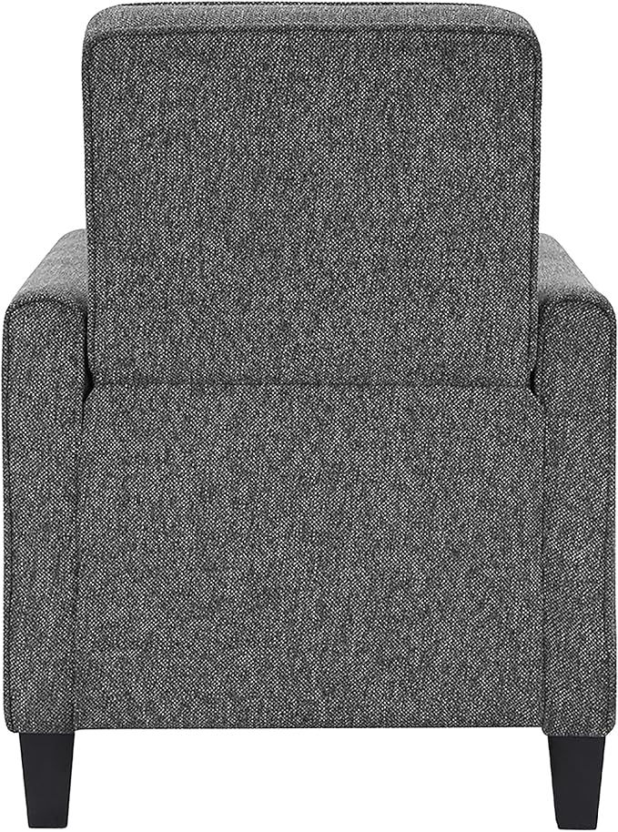 24/7 Shop at Home Mulvane Modern Recliner Chair with Push Back &amp Foot Rest Single Couch with Fabric Upholstered &amp Plastic Legs Sofa Reclinable Individual for Bedroom Living Room Home Offic