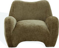 SAFAVIEH Couture Collection - Randal Olive Green Chenille Accent Chair Modern Sculptural Lounge Seating Fully Assembled (SFV4878B)