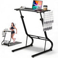 GRLEAF Adjustable Height Standing Desk for Walking Pad Treadmill Desk for Laptop with Cup Holder Desks for Bike/Cycling Used for Bedrooms and Offices (Black)