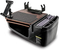 AutoExec AE-GMCD-PI-TAB-PS-21M GripMaster Car Desk for Your Vehicle Workstation and Mobile Office Mahogany with 400 watt Power Inverter Tablet Mount and Printer Stand