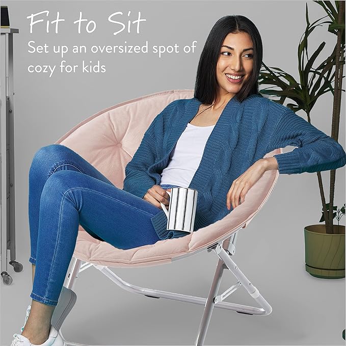 Urban Lifestyle Micromink Saucer Chair Blush