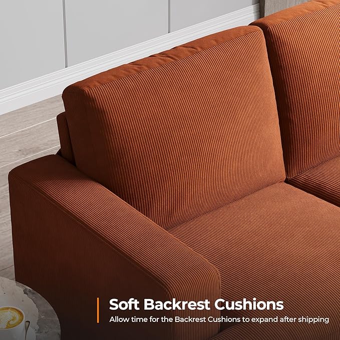 Fadware Sofa Couch 3 Seater Sofa with Suppleness Armrests Fabric Deep Seat Sofa with Upholstered Cushion&amp Backrests Modern Comfy Couch for Living Room Apartment