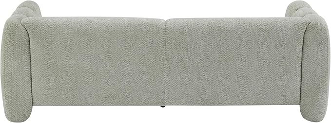 Christopher Knight Home Ahri 83'' Wood Frame Lounge Sofa Couch with Wave Design Soft Seating 3-Seater Sofa with Armrests Comfy Chenille Upholstered Home Sofa for Living Room Light Green